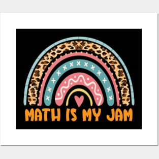 Math is My Jam First Day Back To School Math Teacher Student Posters and Art